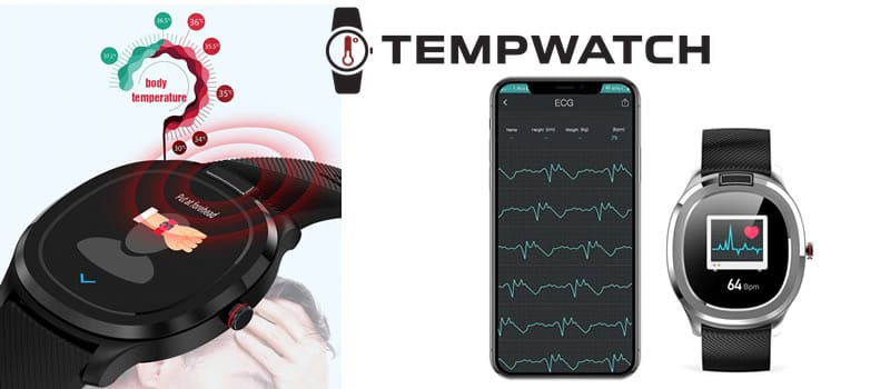 Tempwatch smartwatch with infrared thermometer