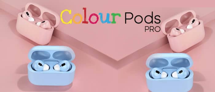 Colour Pods Pro colored wireless headphones