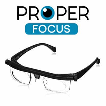 קנה משקפיים מתכווננים של Proper Focus למאמץ בעיניים