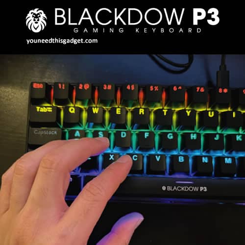 Qinux Blackdow P3, clavier avec éclairage coloré